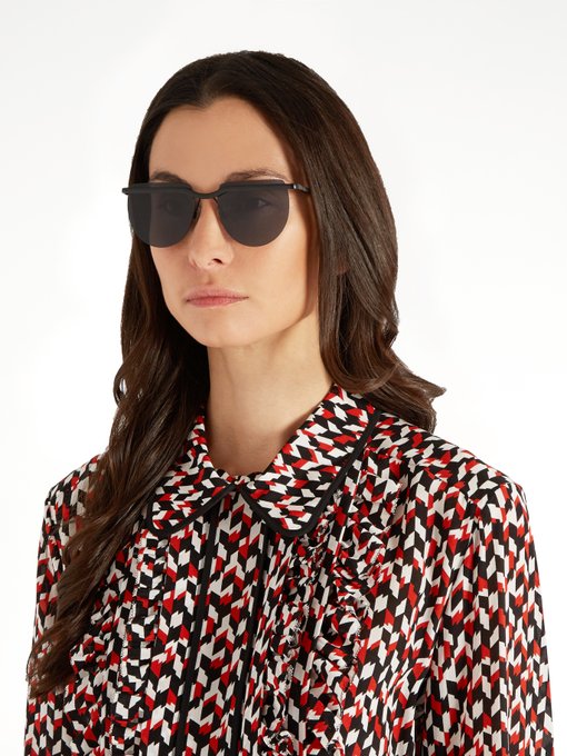 2 Stores In Stock: LE SPECS Mafia Moderne Flat-Top Sunglasses, Colour ...