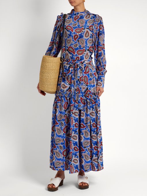 Stevie paisley-print silk skirt | Dodo Bar Or | MATCHESFASHION UK