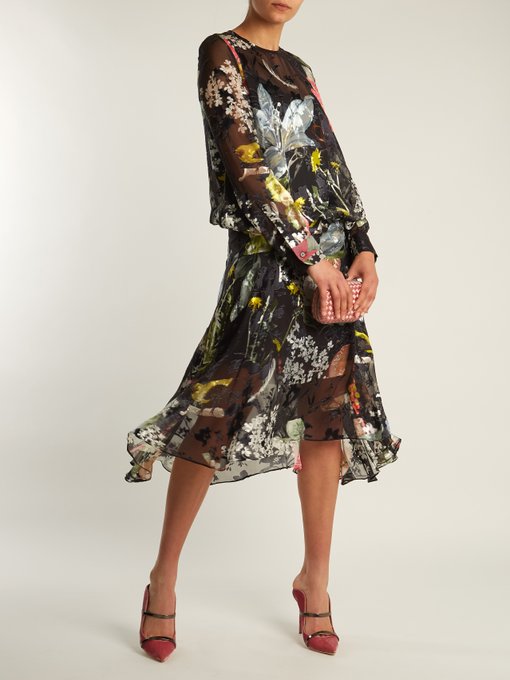 Hayley floral-print silk-devoré dress | Preen By Thornton Bregazzi ...