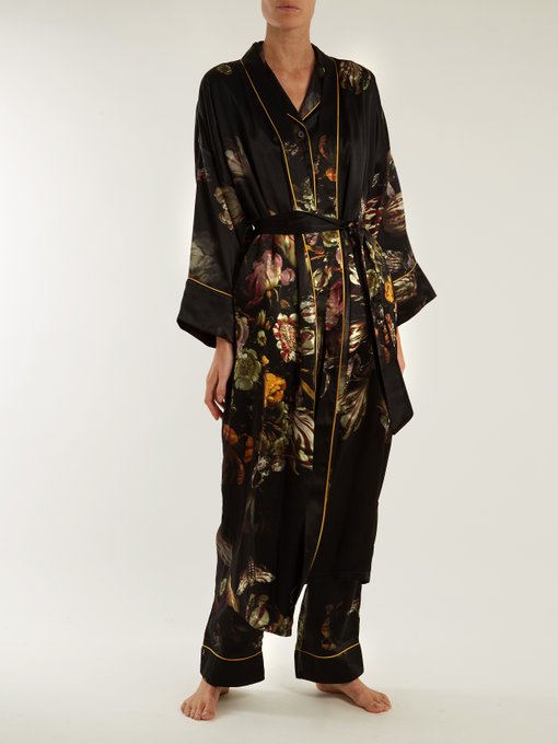 Sofia floral-print silk-satin robe | MORPHO + LUNA | MATCHESFASHION UK