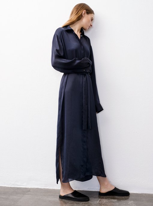 Camisea tie-waist charmeuse shirtdress | The Row | MATCHESFASHION UK