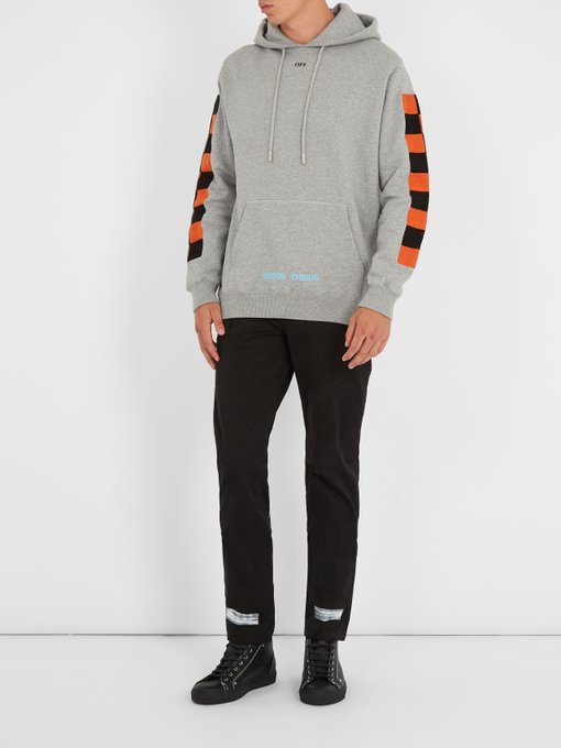 off white checkered hoodie