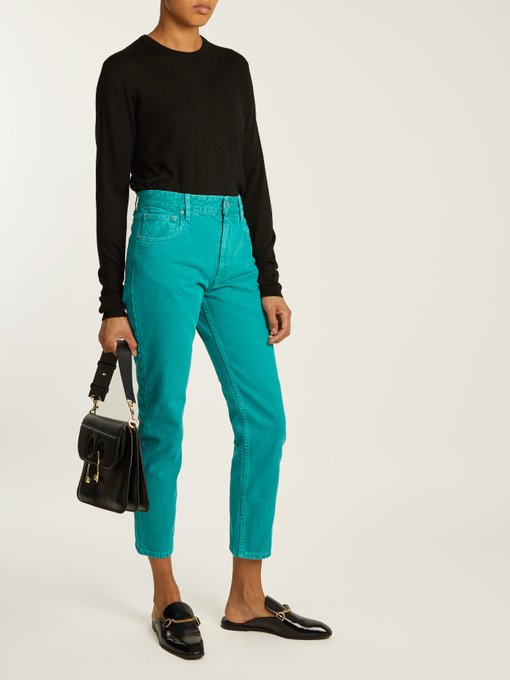 ETOILE ISABEL MARANT CLIFF HIGH-RISE STRAIGHT-LEG CROPPED JEANS ...