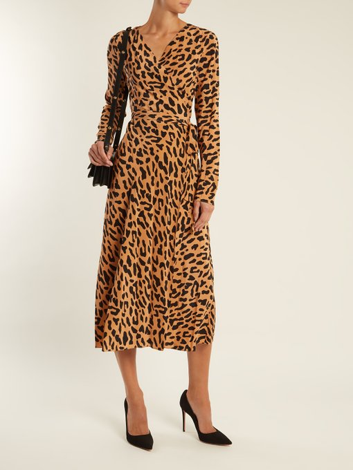Leopard-print silk wrap dress | Diane Von Furstenberg | MATCHESFASHION US