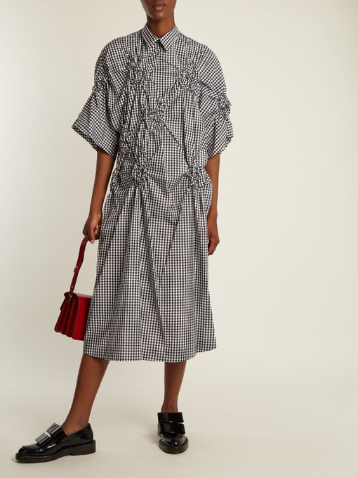 Ruffle-trimmed gingham midi dress | Simone Rocha | MATCHESFASHION UK