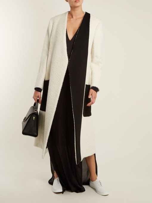 Collarless bi-colour coat | Summa | MATCHESFASHION US