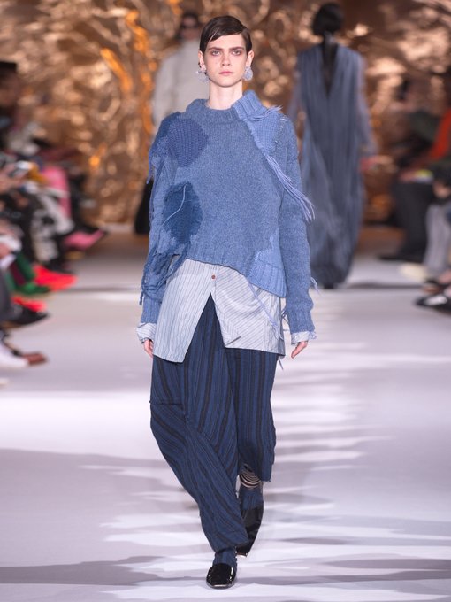 Suse striped asymmetric wool-blend skirt | Acne Studios | MATCHESFASHION UK