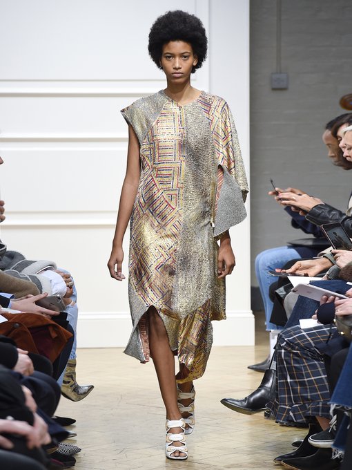 Asymmetric-detail patchwork jacquard dress | JW Anderson ...