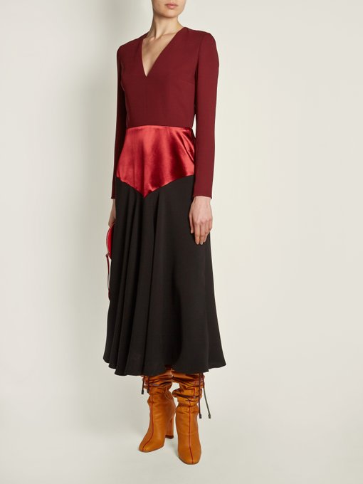 Hayato V-neck tri-colour dress | Roksanda | MATCHESFASHION US