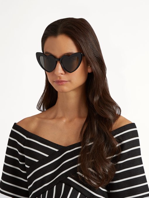 Loulou heart-frame acetate sunglasses | Saint Laurent | MATCHESFASHION ...