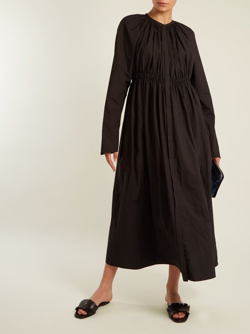 Gathered cotton-poplin dress | Lemaire | MATCHESFASHION UK