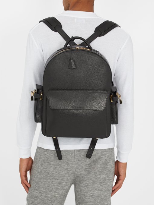 BUSCEMI Large Leather Backpack in Black | ModeSens