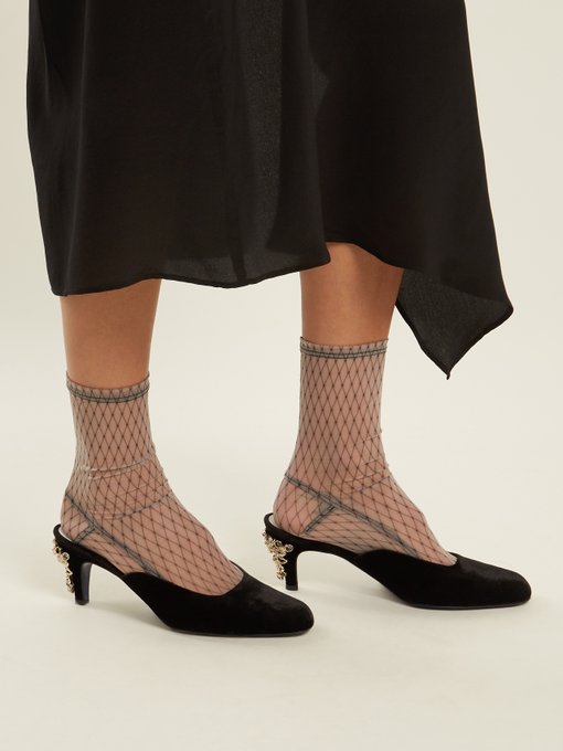 Fishnet-print mesh ankle socks | Darner Socks | MATCHESFASHION UK