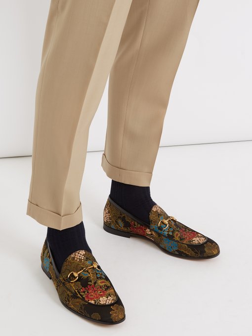 Jordan floral-jacquard loafers展示图