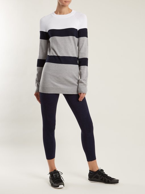 Apres striped-knit wool-blend sweater展示图
