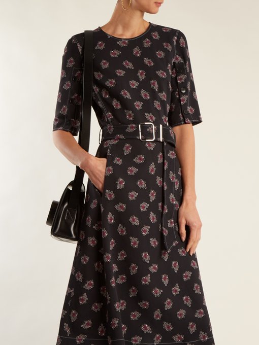 Elena floral-print crepe dress展示图