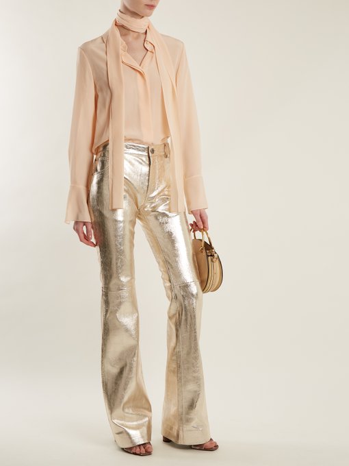 Wide-leg leather trousers | Chloé | MATCHESFASHION UK
