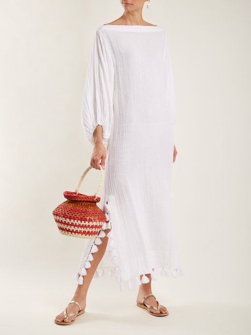 Delilah off-shoulder tassel-trimmed dress展示图