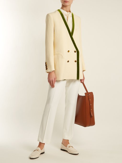 Savannah Sunset silk and linen-blend blazer展示图