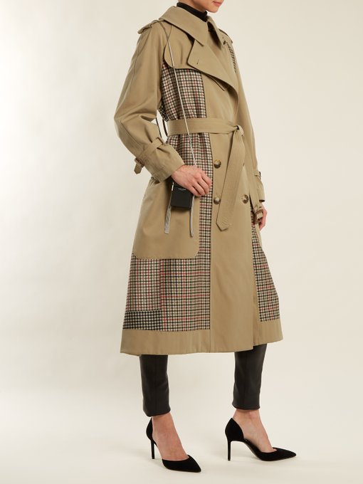 Checked-back belted trench coat | Alexander McQueen | MATCHESFASHION UK