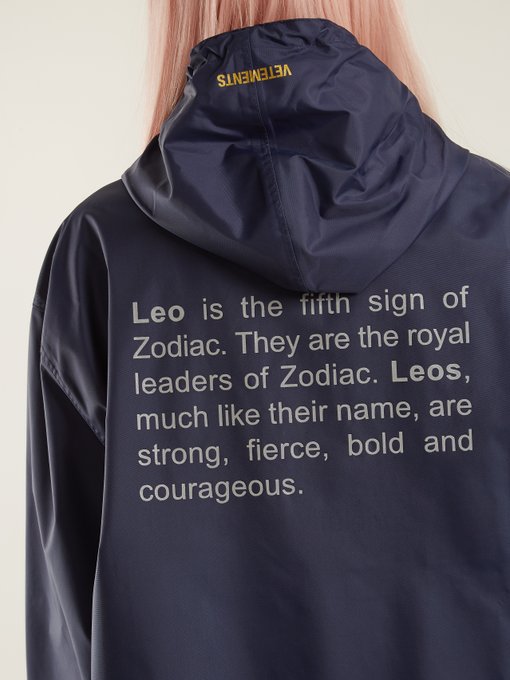 Horoscope Leo hooded raincoat展示图