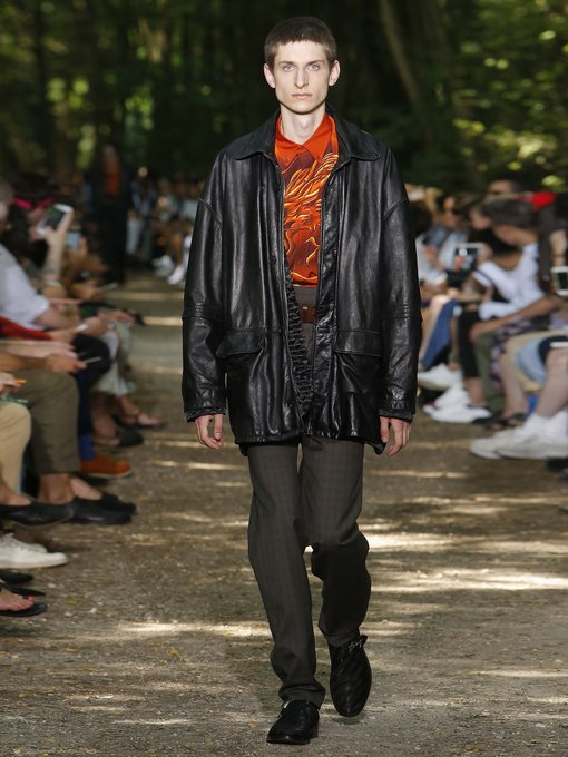 Oversized leather jacket | Balenciaga 
