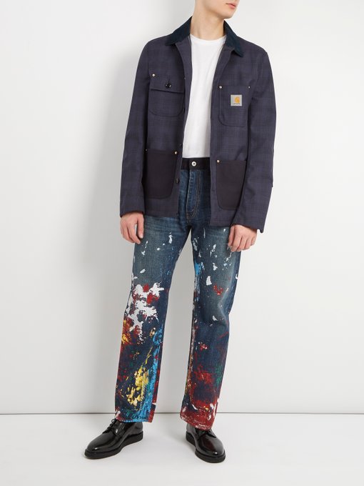 junya watanabe paint splatter jeans