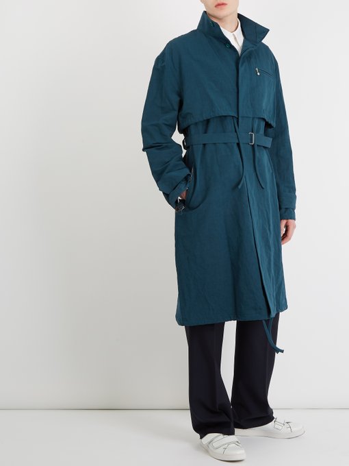 Mali cotton and linen-blend overcoat展示图