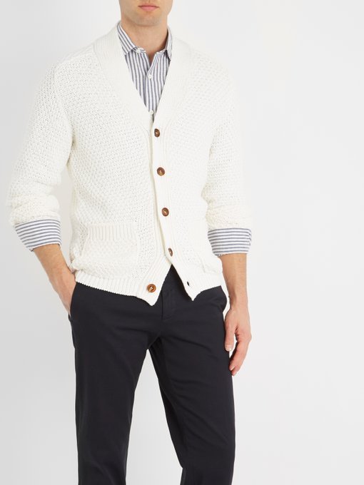 Cotton and silk-blend knitted cardigan | Ermenegildo Zegna ...