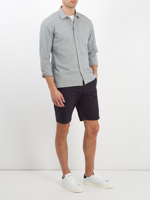 Mid-rise patch-pocket cotton shorts | Oliver Spencer | MATCHESFASHION UK