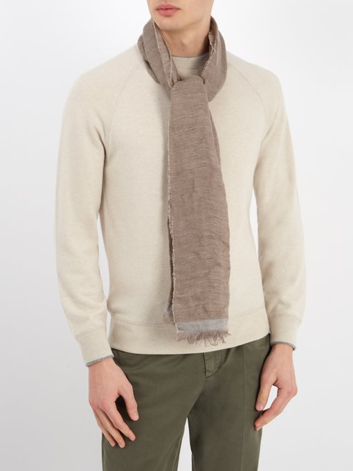 Lightweight linen-blend scarf展示图