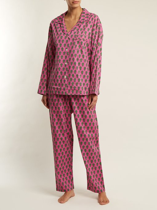 Berto floral-print pyjama set展示图