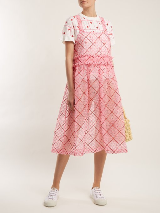 Viola embroidered cotton-blend organza dress展示图