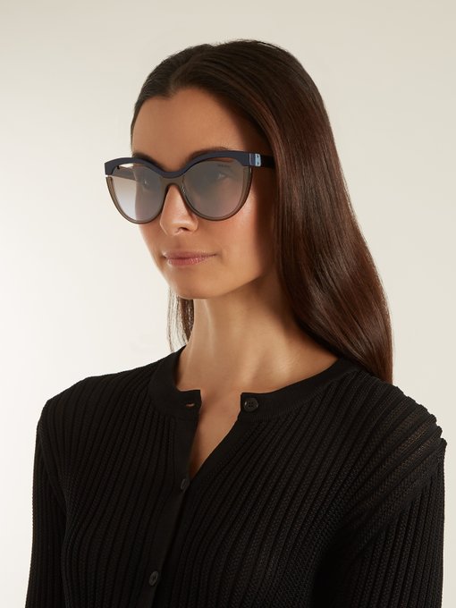 Cat-eye acetate sunglasses展示图