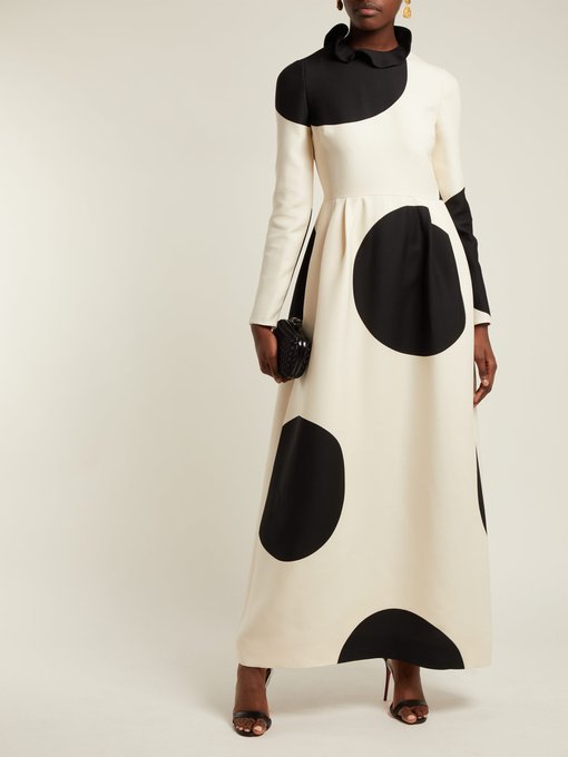 Polka-dot wool-blend dress展示图