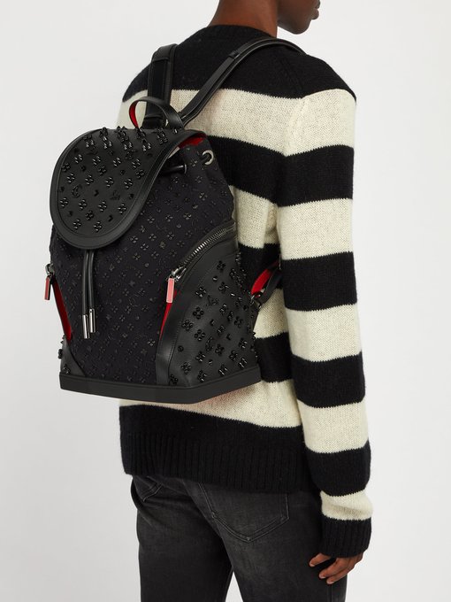 louboutin studded backpack