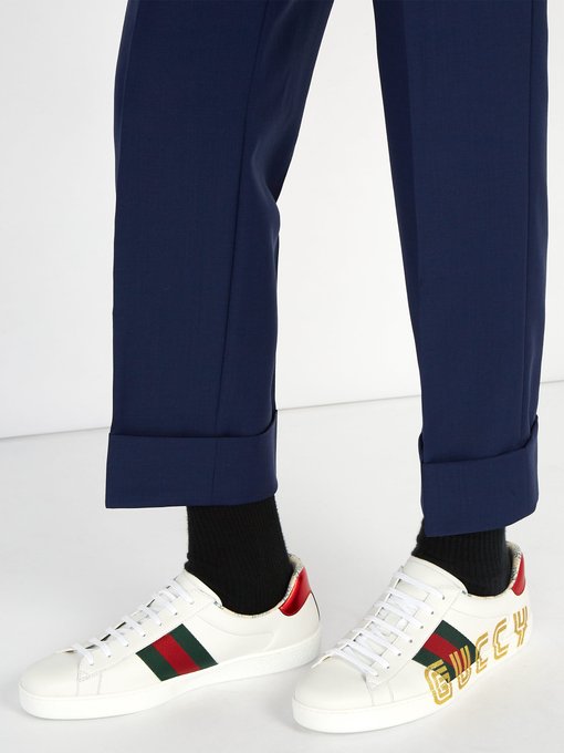 gucci new ace glitter sneakers