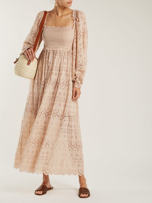 Bayou Blouson broderie-anglaise cotton-blend dress | Zimmermann ...