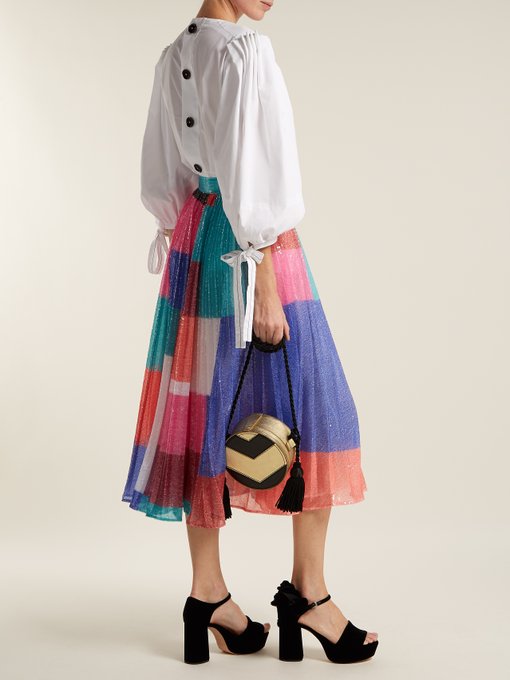 Ilona pleated sequinned skirt展示图