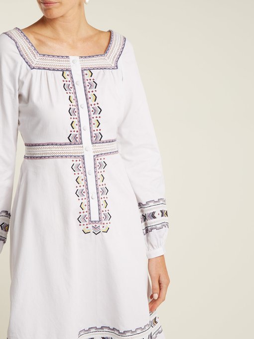 Layla embroidered cotton dress展示图