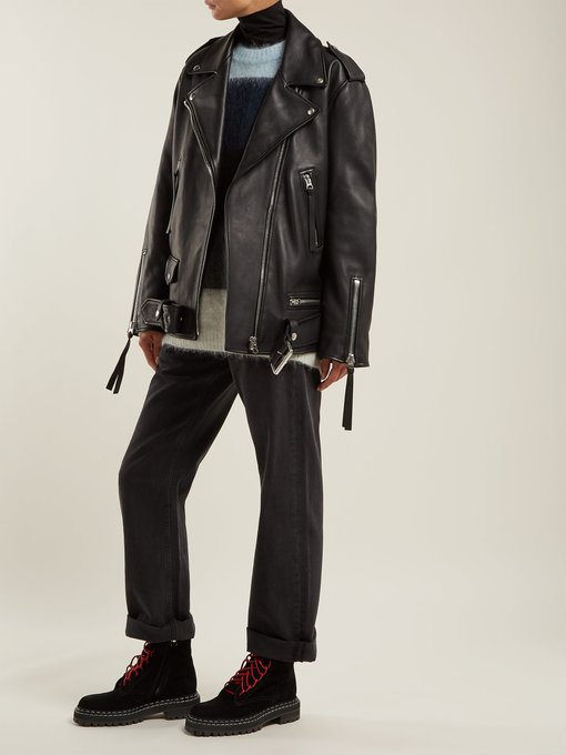 Leather biker jacket | Acne Studios | MATCHESFASHION US