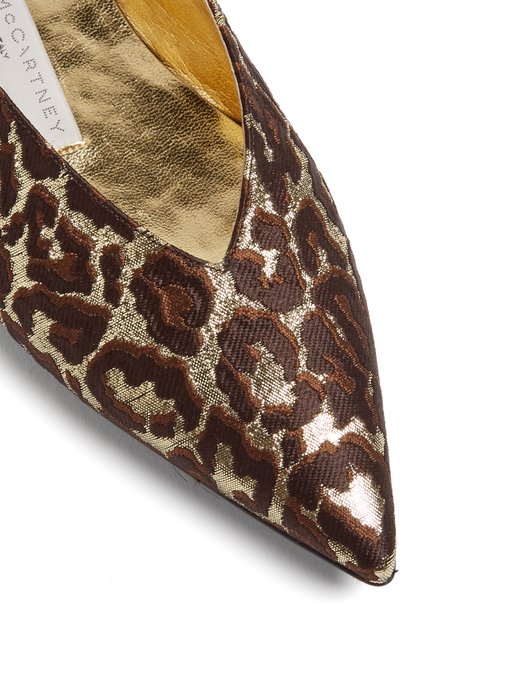 snake print pointed flats