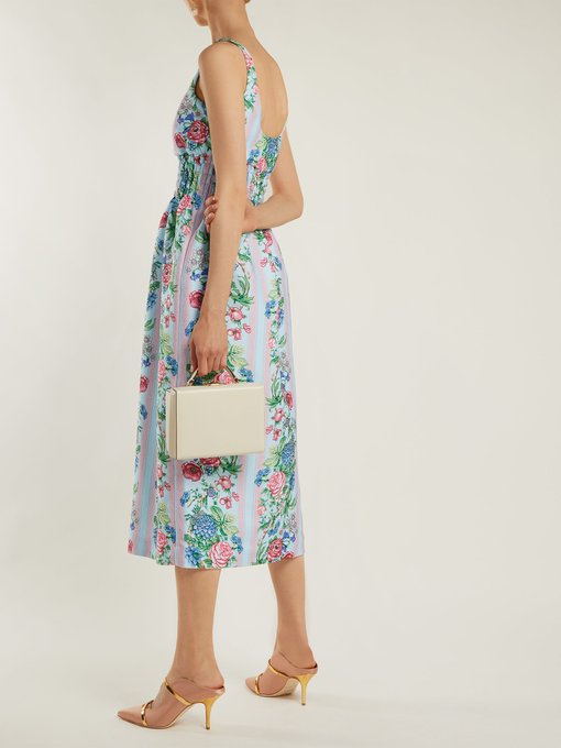 Giovanna floral print shirred cloqué dress | Emilia Wickstead ...