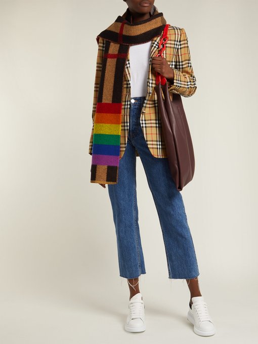 burberry rainbow cashmere scarf