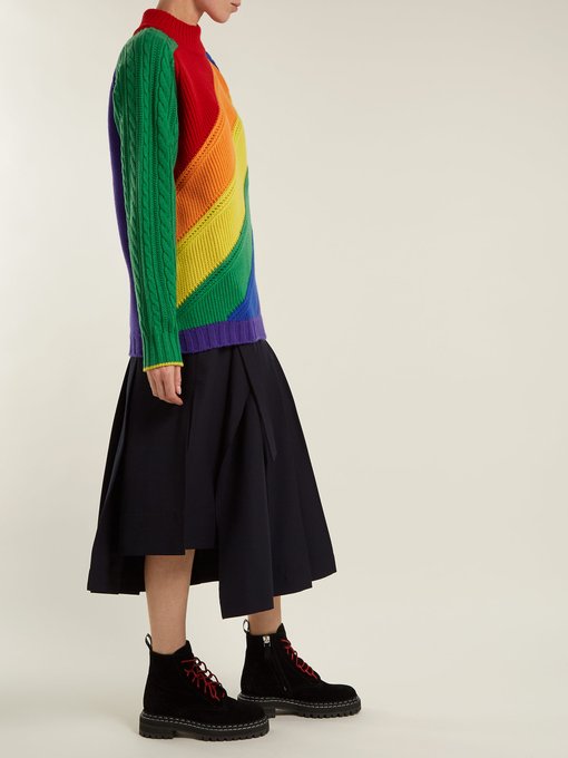 Color-block wool and cashmere-blend sweater展示图