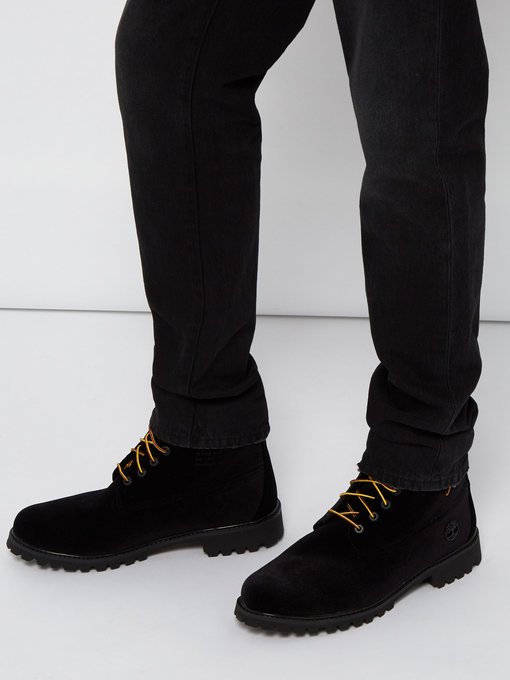 off white black timberlands