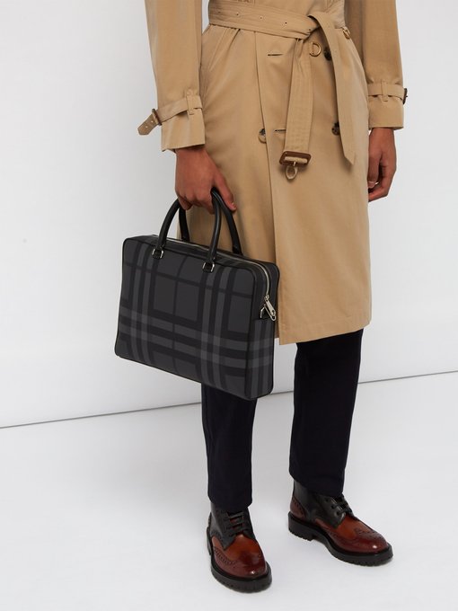 burberry large london check briefcase