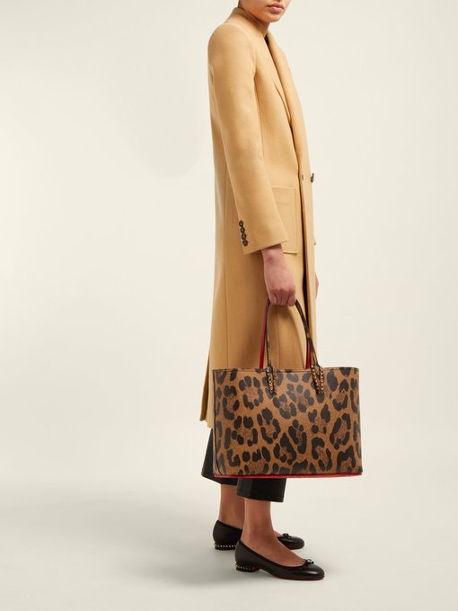 christian louboutin cabata leopard tote