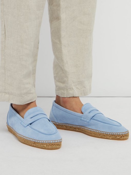 Nacho suede penny loafer espadrilles 