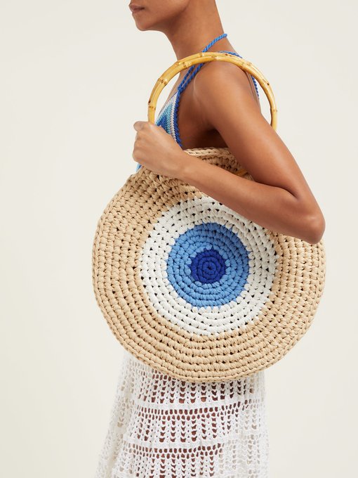 evil eye crochet bag